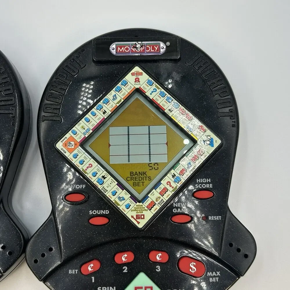 Vintage 1999 Monopoly Jackpot Pocket Slots Electronic Handheld Games by Hasbro